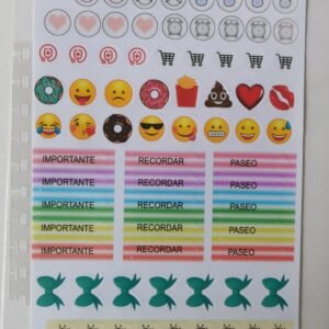Lámina Sticker Emojis