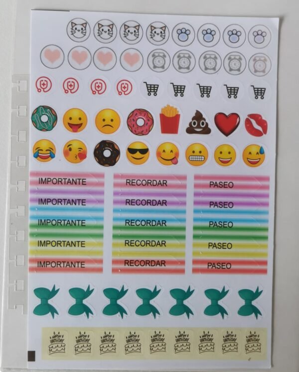 Lámina Sticker Emojis