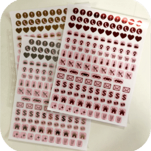 Lámina de sticker Agenda con foil