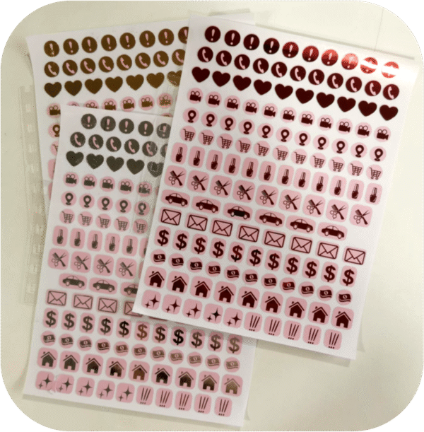 Lámina de sticker Agenda con foil