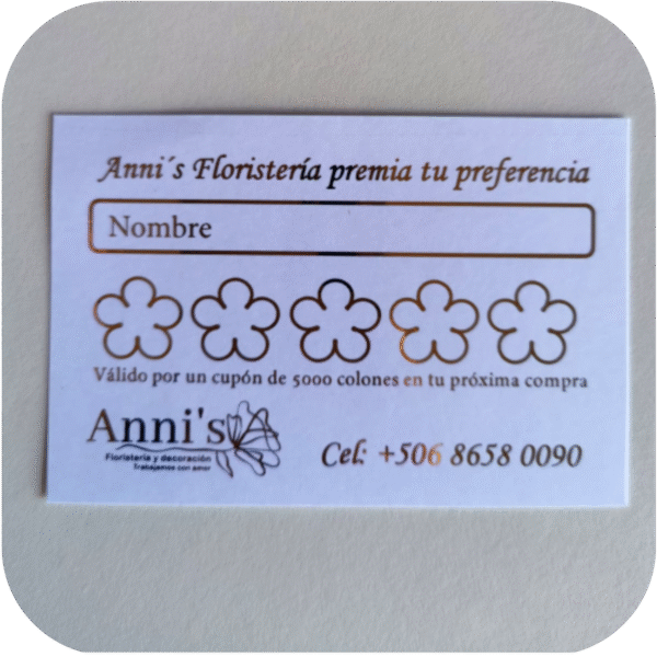 Tarjetas de cliente frecuente