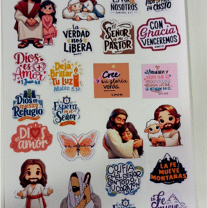 Lámina de stickers biblicos