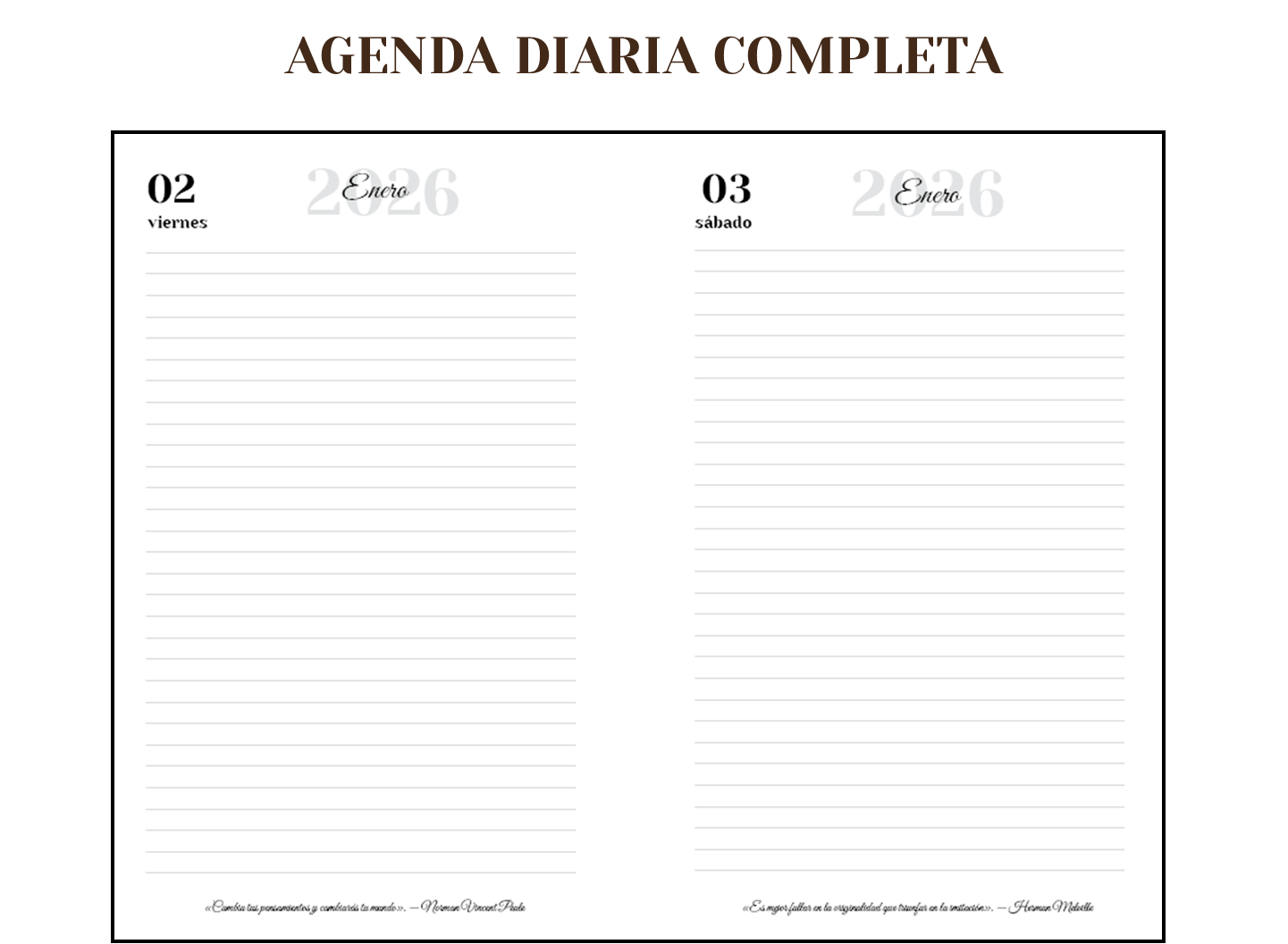 Agenda Fechada Diaria