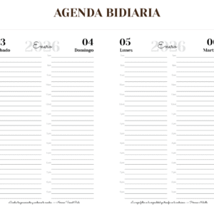 Agenda Fechada Bidiaria