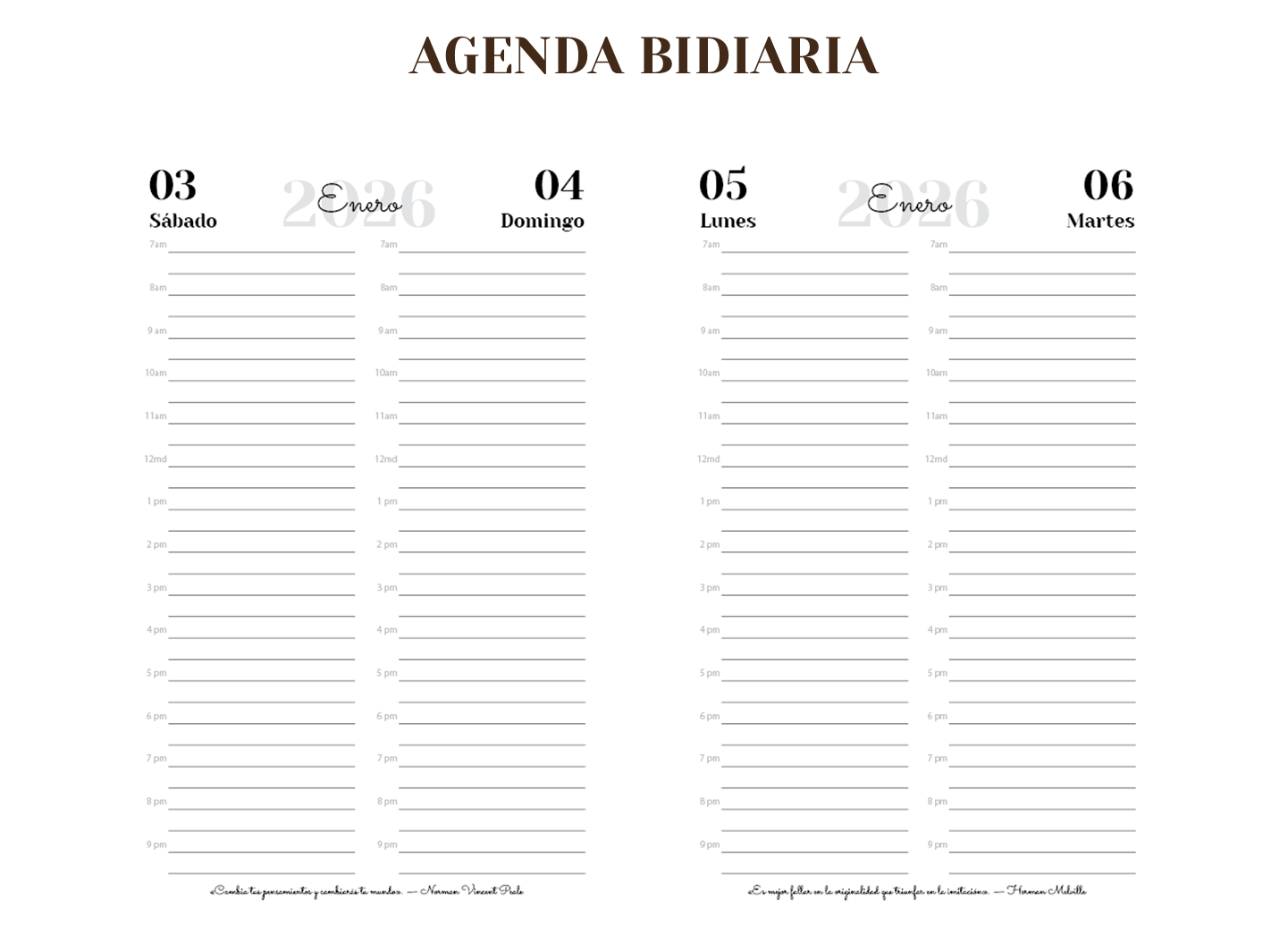 Agenda Fechada Bidiaria