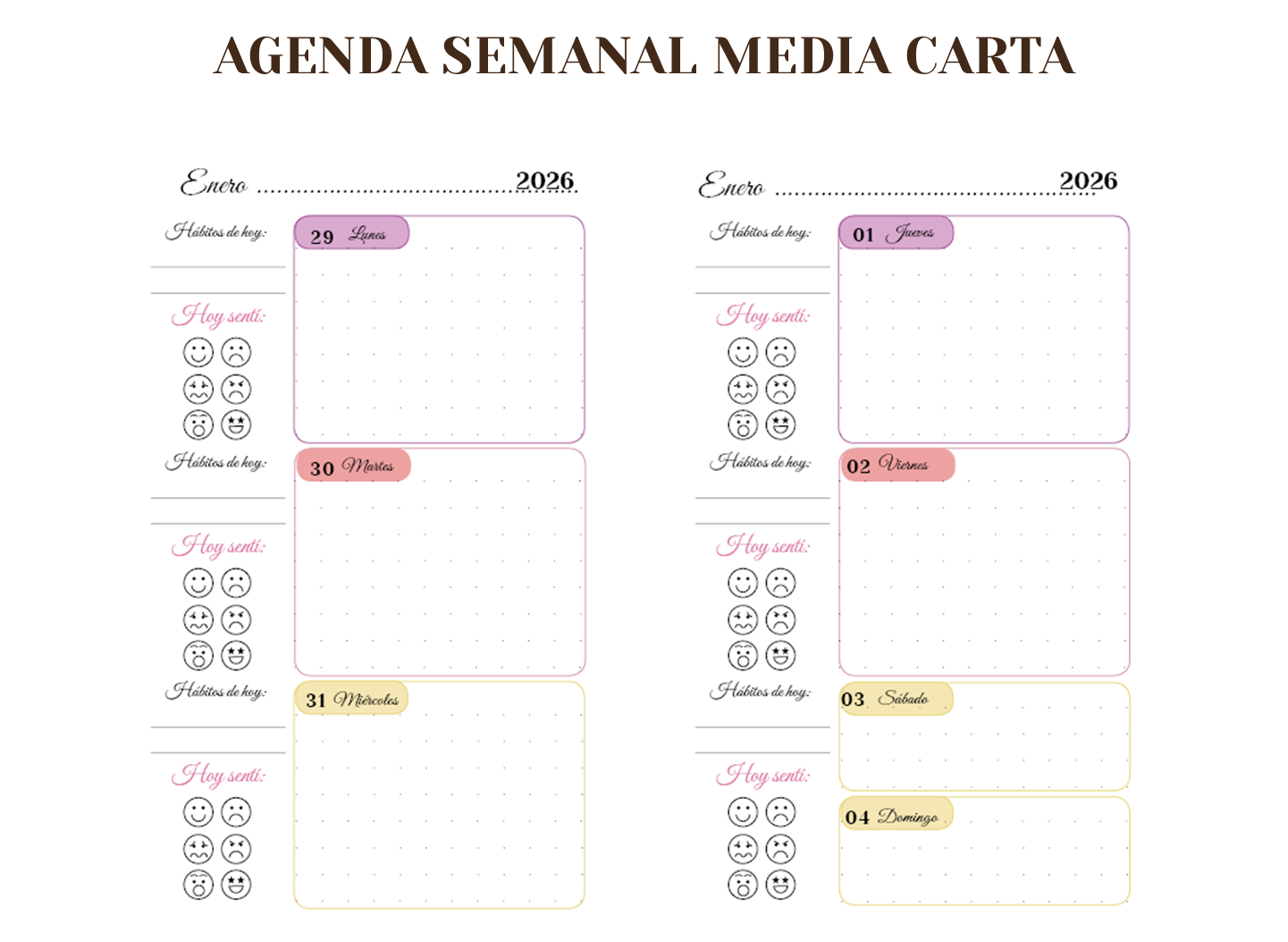 Agenda Fechada Semanal - Imagen 17